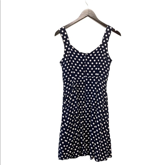 ModCloth Retro Glow Polka Dot Pinup Sweetheart Necklince A Line Flare Dress - Picture 4 of 9
